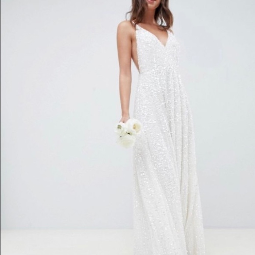 ASOS EDITION Josie sequin cami wedding dress